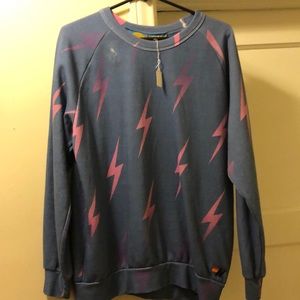 Aviator Nation bolt repeat crew neck